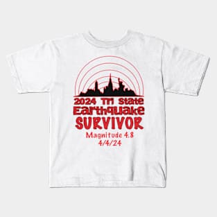 I Survived the NYC Earthquake Quake Tri State 2024 Kids T-Shirt